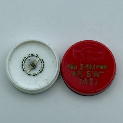 AS 1051 Balance Wheel Complete And Spring 5¼’’’ 34 M Watch Movement Parts NOS