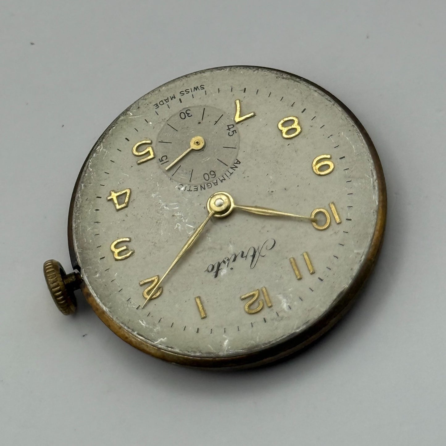 AS 1002 984 Watch Movement Aristo Manual Wind Vintage Swiss Parts Repair 27.7mm