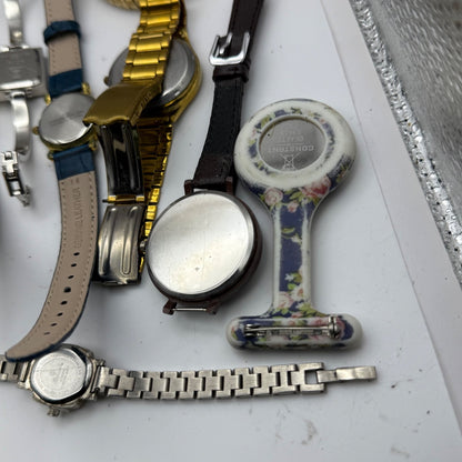 Bundle Of 16 Quartz Watches Modern / Vintage Untested Parts / Repair / Crafts