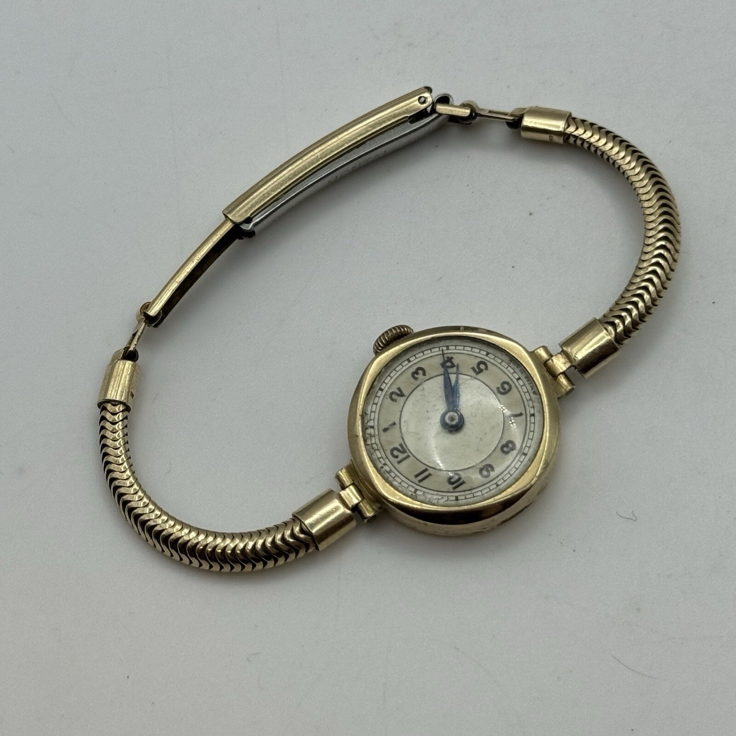 21mm Buren Dennison 9ct Gold Ladies Swiss Manual Wind Watch To Restore Vintage