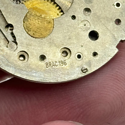 31.1mm Brac 196 Balance Intact Manual Wind 1 Jewel Watch Movement PARTS SPARES