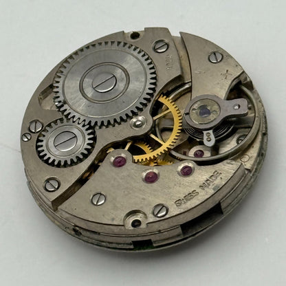 Lanco 1022 Watch Movement Manual Wind Vintage Swiss 15 Jewels Parts 23.5mm