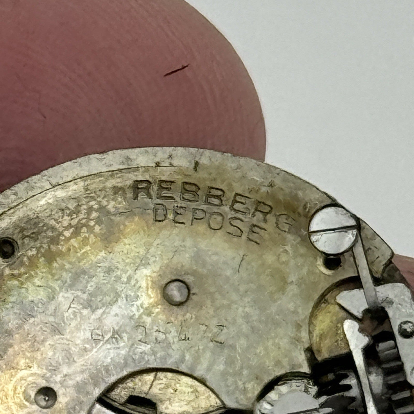 25.7mm ROLEX Rebberg Manual Wind Trench Watch Movement & Dial Antique PARTS