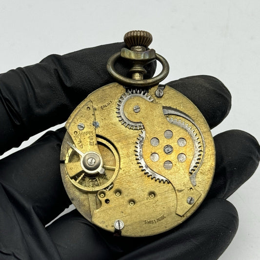 44mm Bentima Shockproof Swiss Antique Pocket Watch Movement FOR PARTS