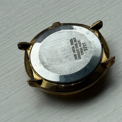 33mm Vintage Mystery Dial Peseux 7040 Balance Ok Manual Wind Watch PARTS REPAIR