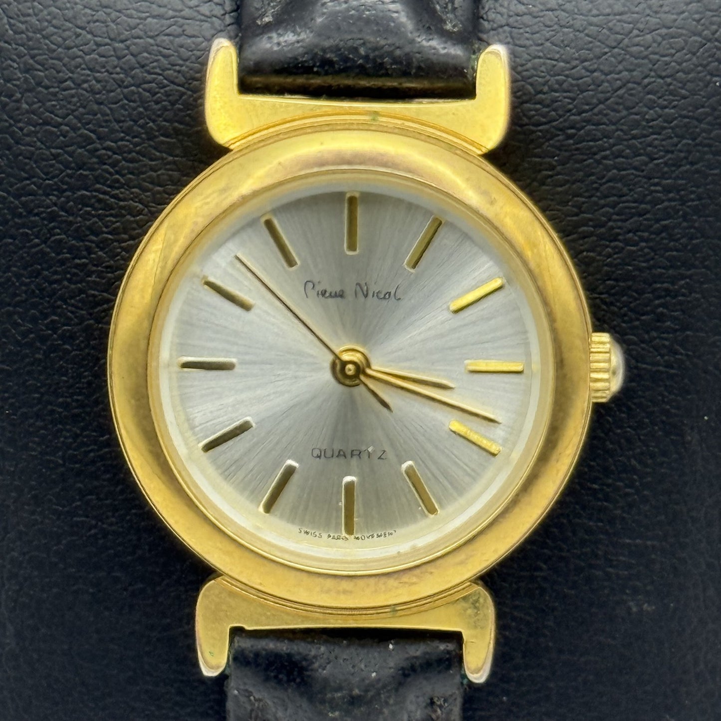 Working Ladies Pierre Nicol Gold Plated 24mm Quartz Watch New Battery Adjustable