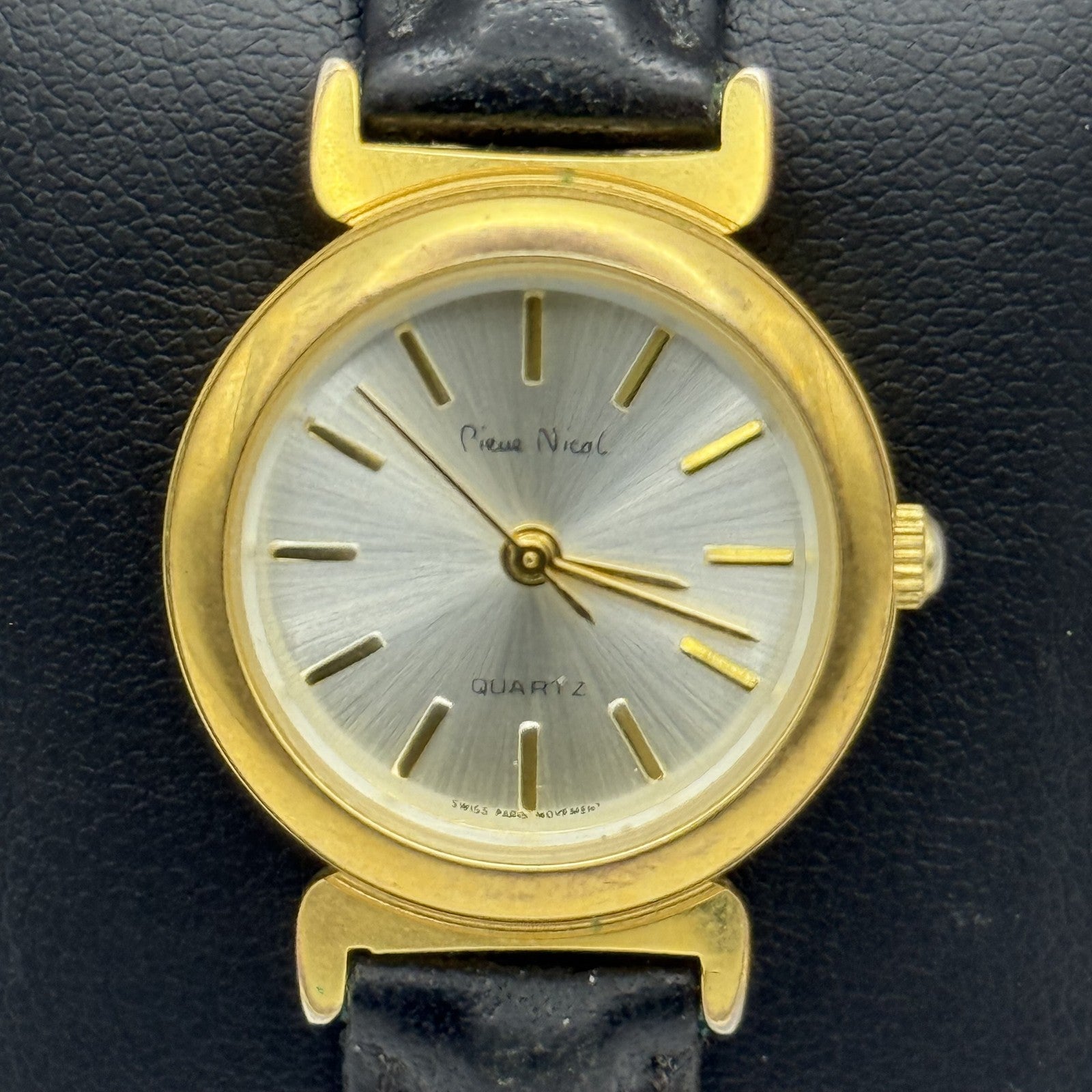 Working Ladies Pierre Nicol Gold Plated 24mm Quartz Watch New Battery Adjustable