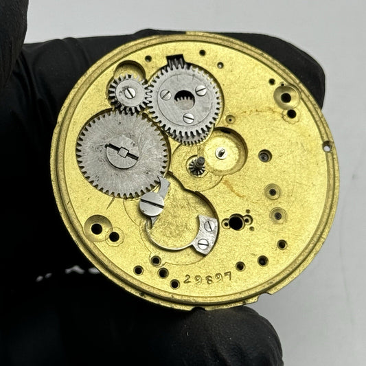 43.7mm Unidentified Partial Pocket Watch Movement FOR PARTS Restoration