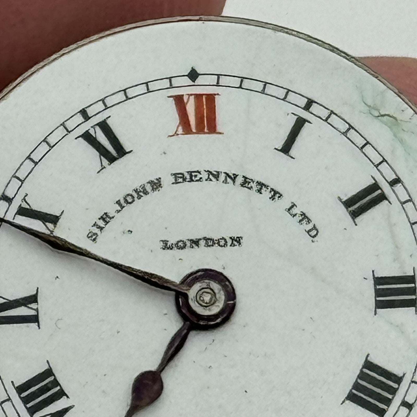 22mm Sir John Bennett London Trench Watch Movement Manual Wind Swiss FOR PARTS