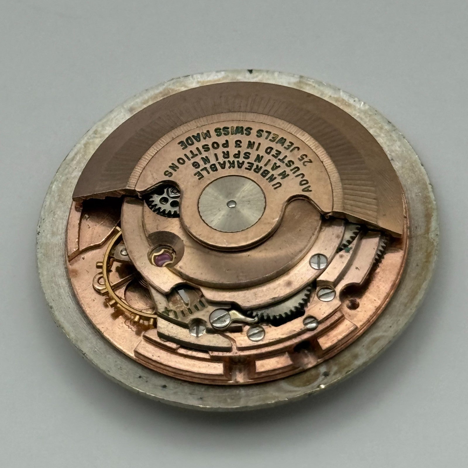 ETA 2451 Watch Movement Automatic Senate 25 Jewels Vintage Parts Repair 25.6mm