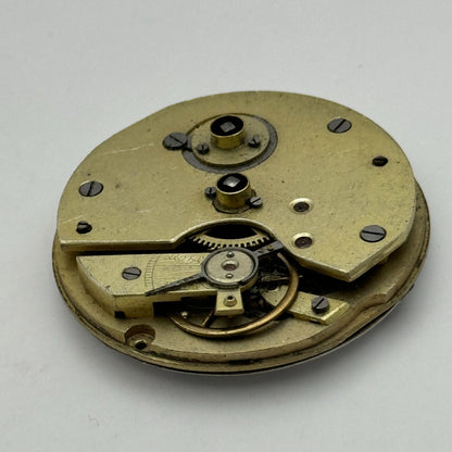 42.7mm Antique Key Wound Sub Seconds Pocket Watch Movement PARTS SPARES REPAIRS
