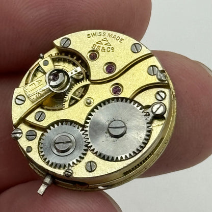 22.6mm High Grade Stauffer S S & Co 253 Swiss Watch Movement Vintage PARTS SPARE