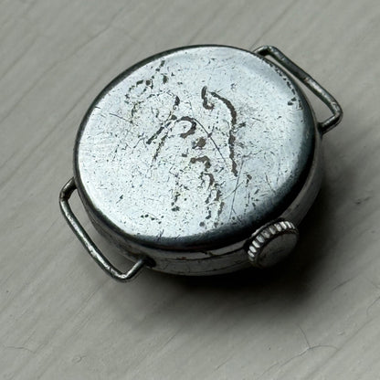 21mm Vintage Engraved D M Lewis Black Dial Manual Wind Watch PARTS / REPAIR