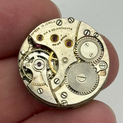 23.6mm Possibly Movado 15 Jewels 6 Adj High Grade Manual Wind Watch Movement