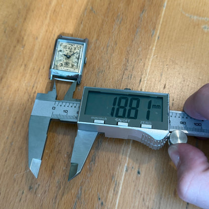 25mm Running Vintage Tank Watch PAT DRP Sub Seconds Manual Wind PARTS / REPAIR