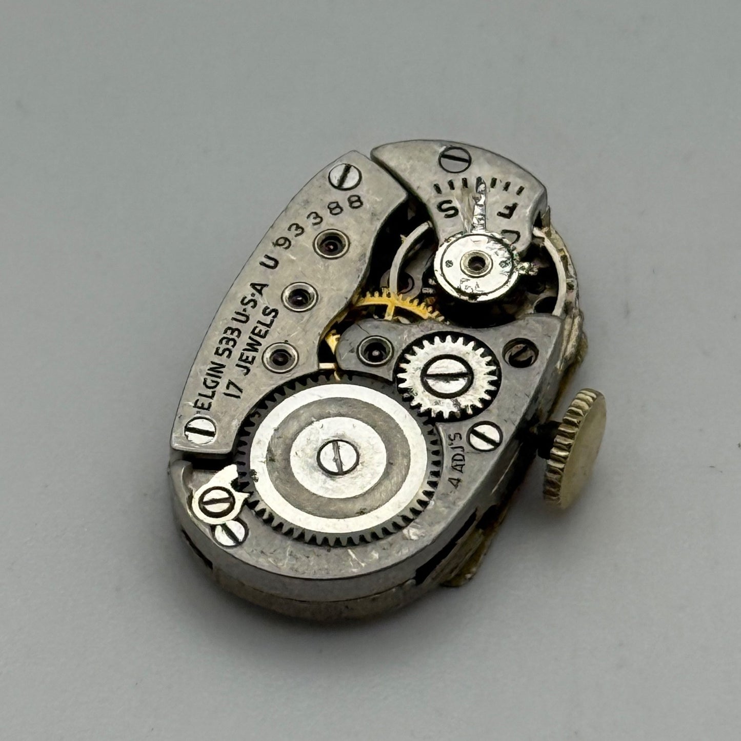 Elgin Grade 533 Model 2 Watch Movement 1947 De Luxe American Parts Repair