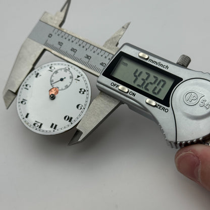 43.2mm Vintage Open Face Sub Seconds Balance Ok Pocket Watch Movement PARTS