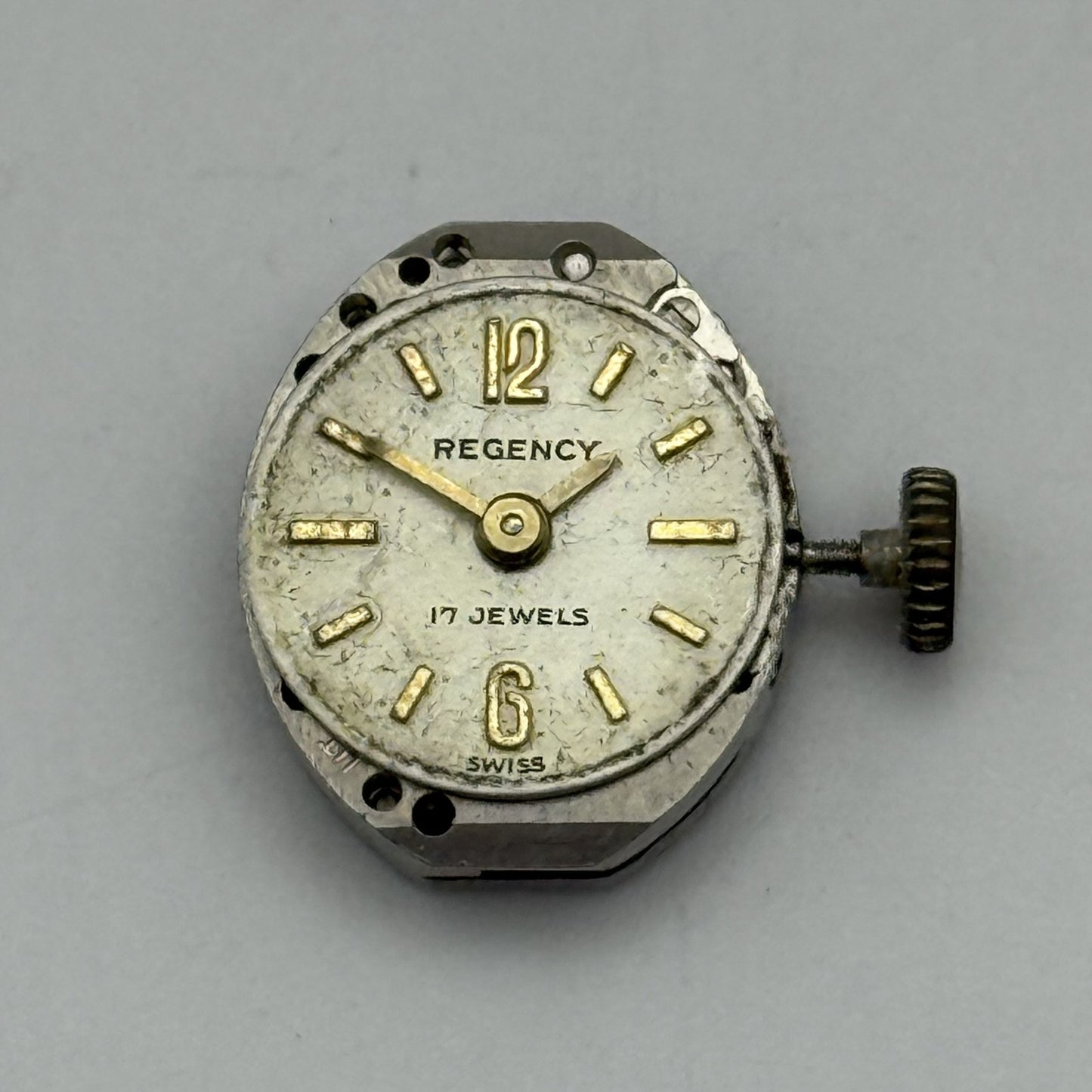 12.9mm Running Vintage Regency AS 1677 Manual Wind Swiss Watch Movement REPAIR