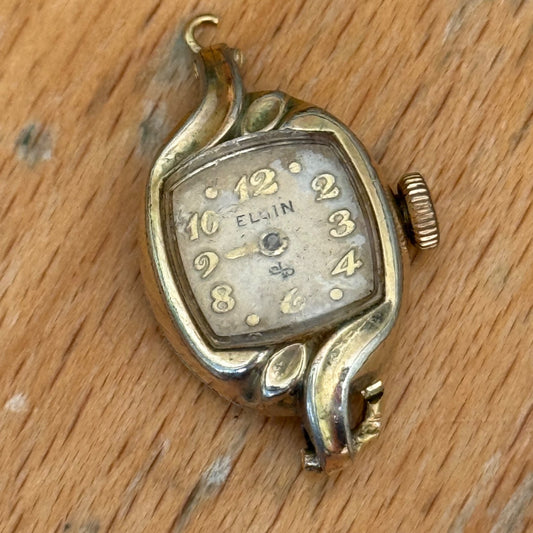 14mm Vintage Elgin 702 Ladies 10K R.G.P Manual Wind 17J Watch PARTS / REPAIR