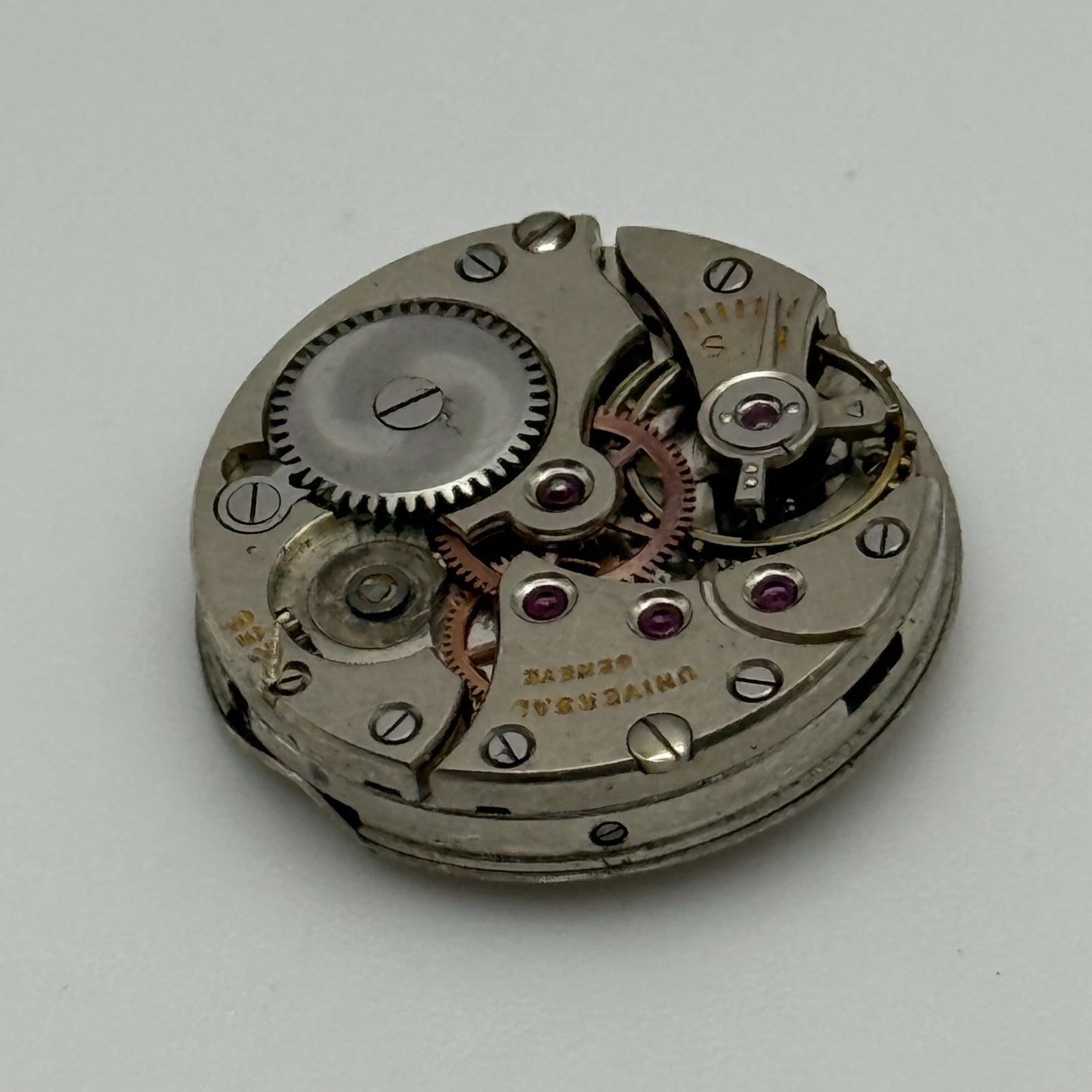 19.9mm Vintage Universal Geneve 258 Manual Wind Watch Movement PARTS REPAIR