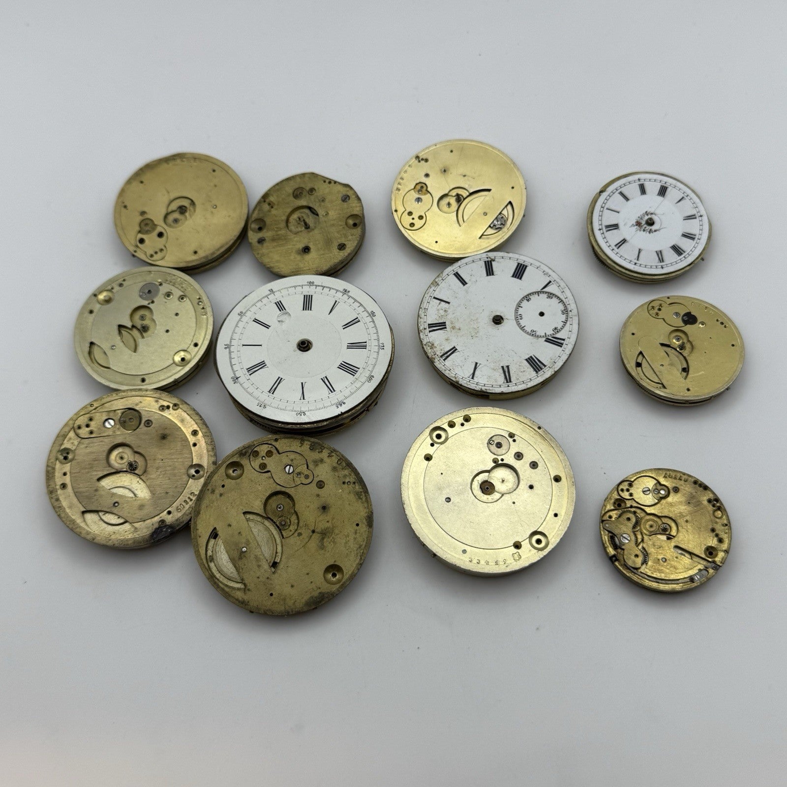 Bundle Mixed Antique / Vintage Pocket Watch Movements Joblot PARTS REPAIR SPARES