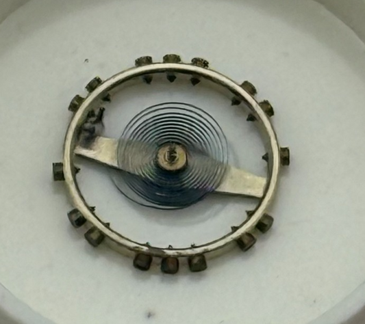 FHF 60 Balance Wheel Complete And Spring 6 3/4 - 8''' 200 M Watch Movement Parts
