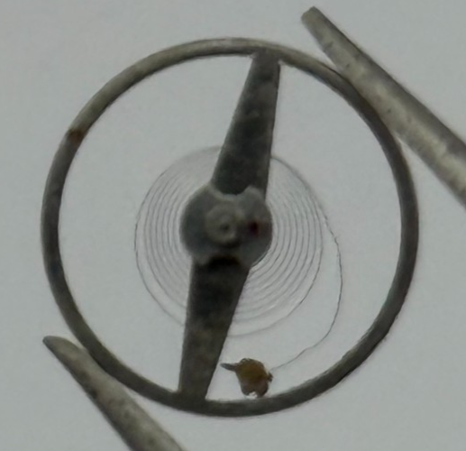 Oris 585 Balance Wheel Complete And Spring 198 M Ord + Kif Watch Movement Parts