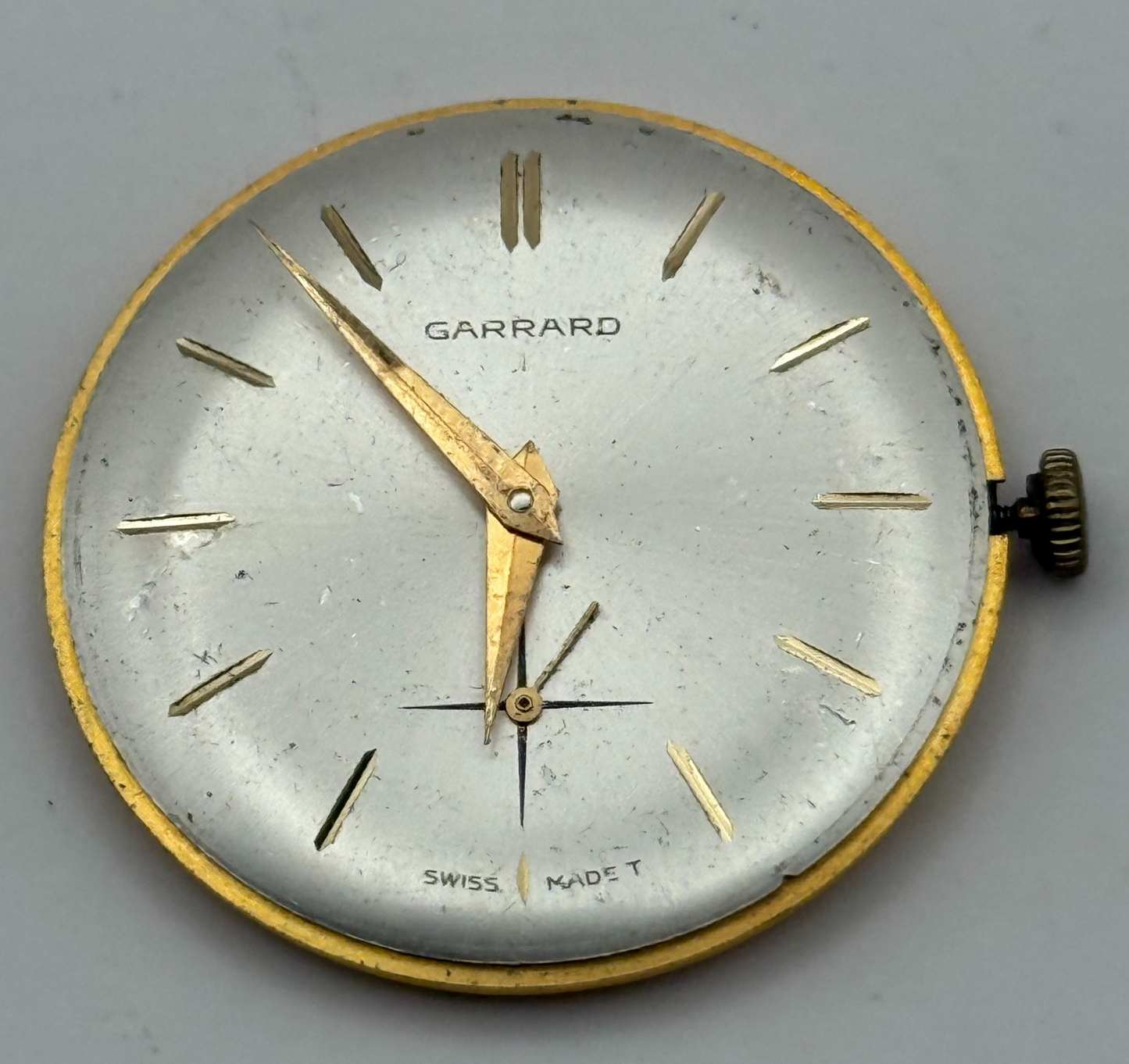 Garrard Peseux 320 Watch Movement Running Manual Wind Vintage Swiss Parts 30.2mm