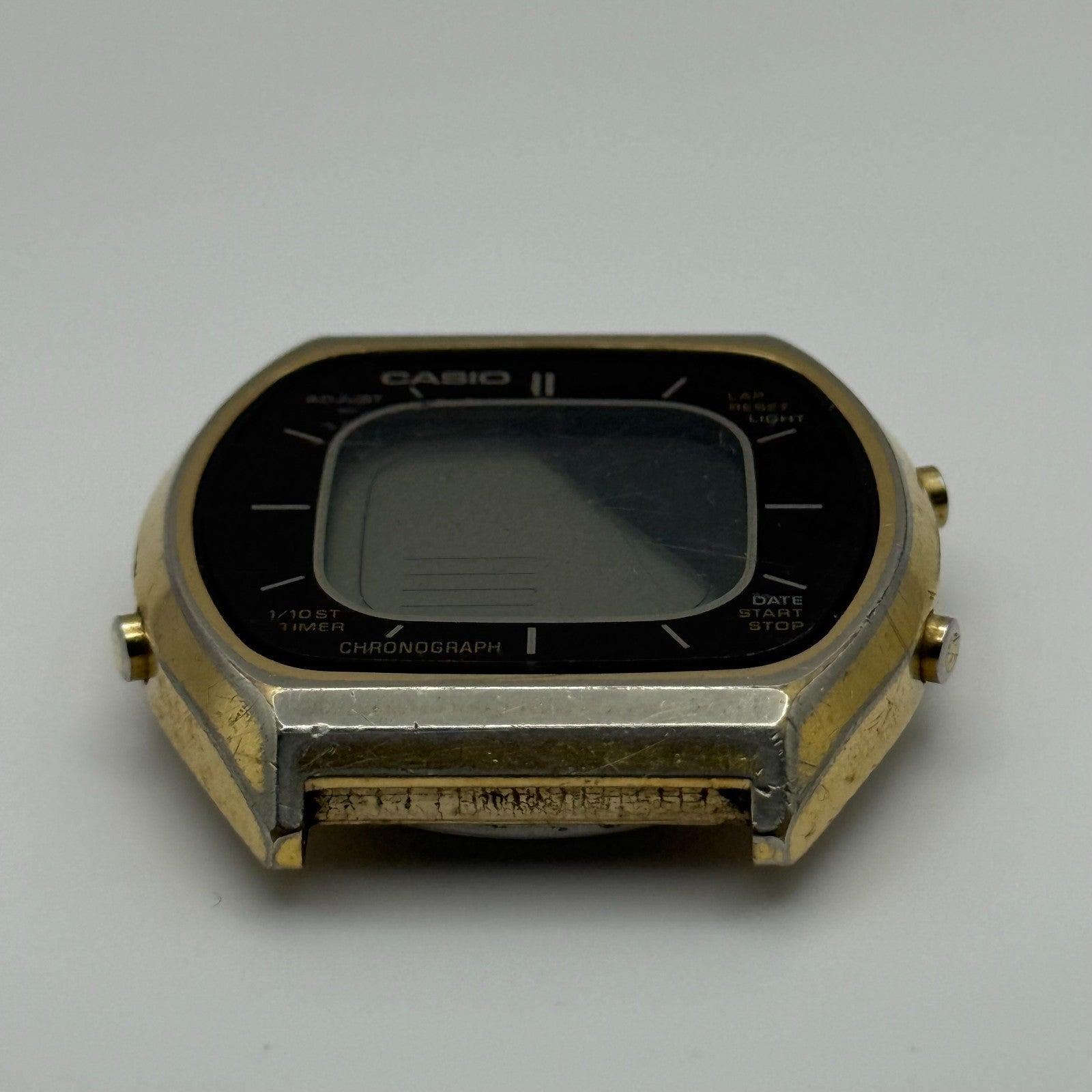 Casio Men's Chronograph Quartz Watch 56QGS-38 Gold Tone Japan 35mm PARTS REPAIR