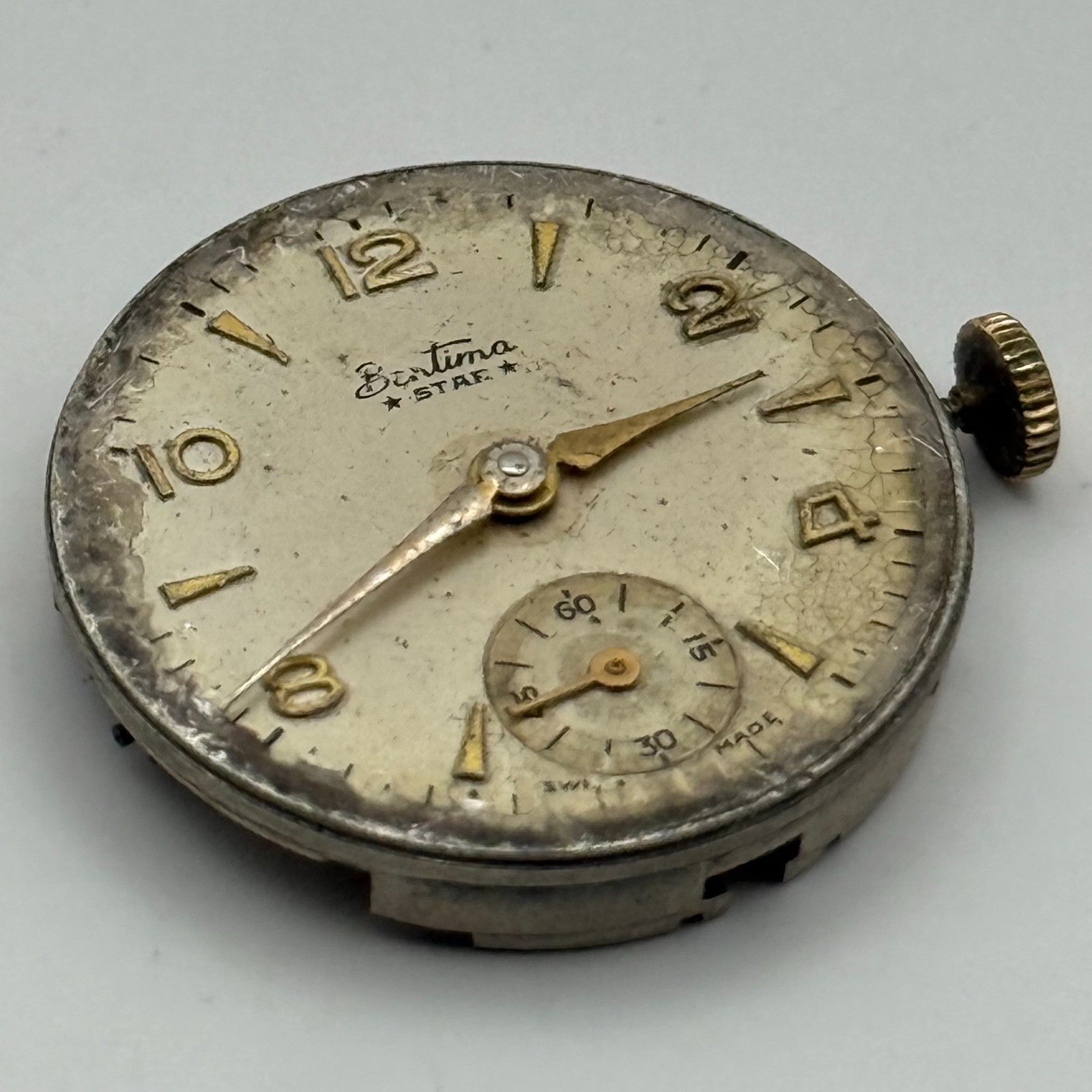 ETA 1260 Watch Movement Bentima Star Manual Wind Vintage Parts Repair 23.6mm