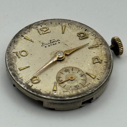 ETA 1260 Watch Movement Bentima Star Manual Wind Vintage Parts Repair 23.6mm