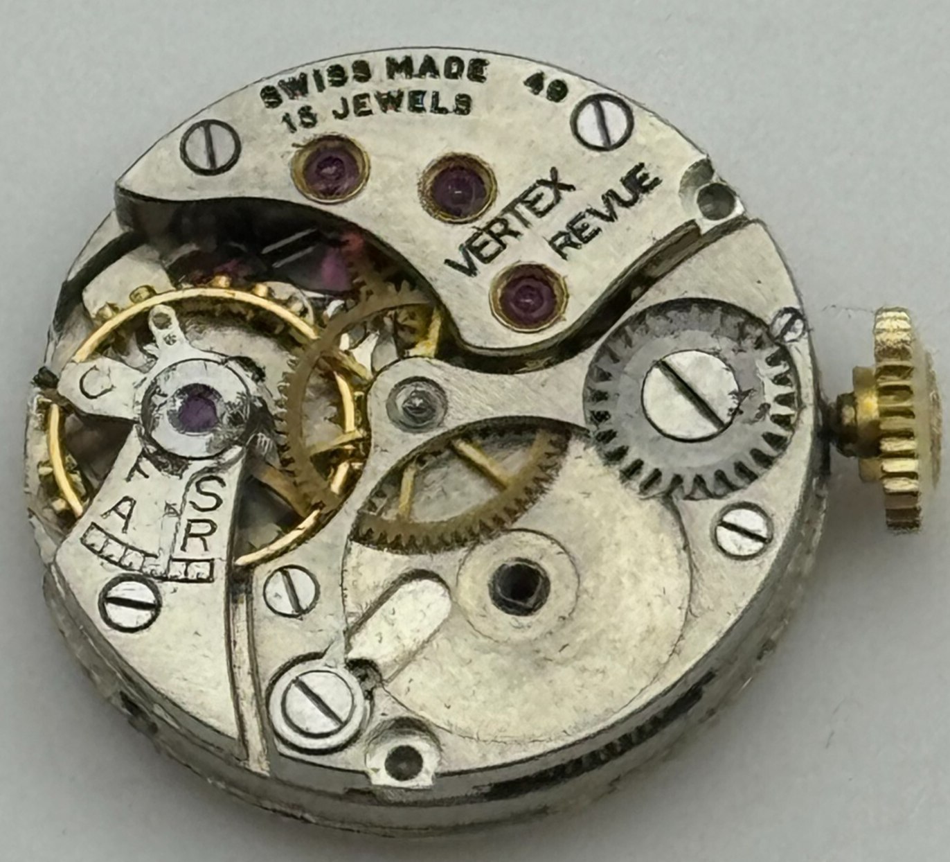 19.7mm Ladies Vertex Revue 49 Manual Wind 15 Jewels Swiss Watch Movement PARTS