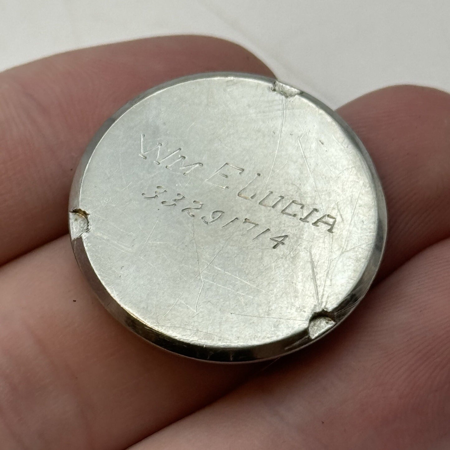 29.5mm Vintage Girard Perregaux 7163 Engraved Watch Case StayBrite Steel Brevet