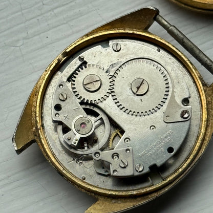 34mm Vintage Men's Swissam Desa 320 Blue Dial Manual Wind Watch PARTS / REPAIR