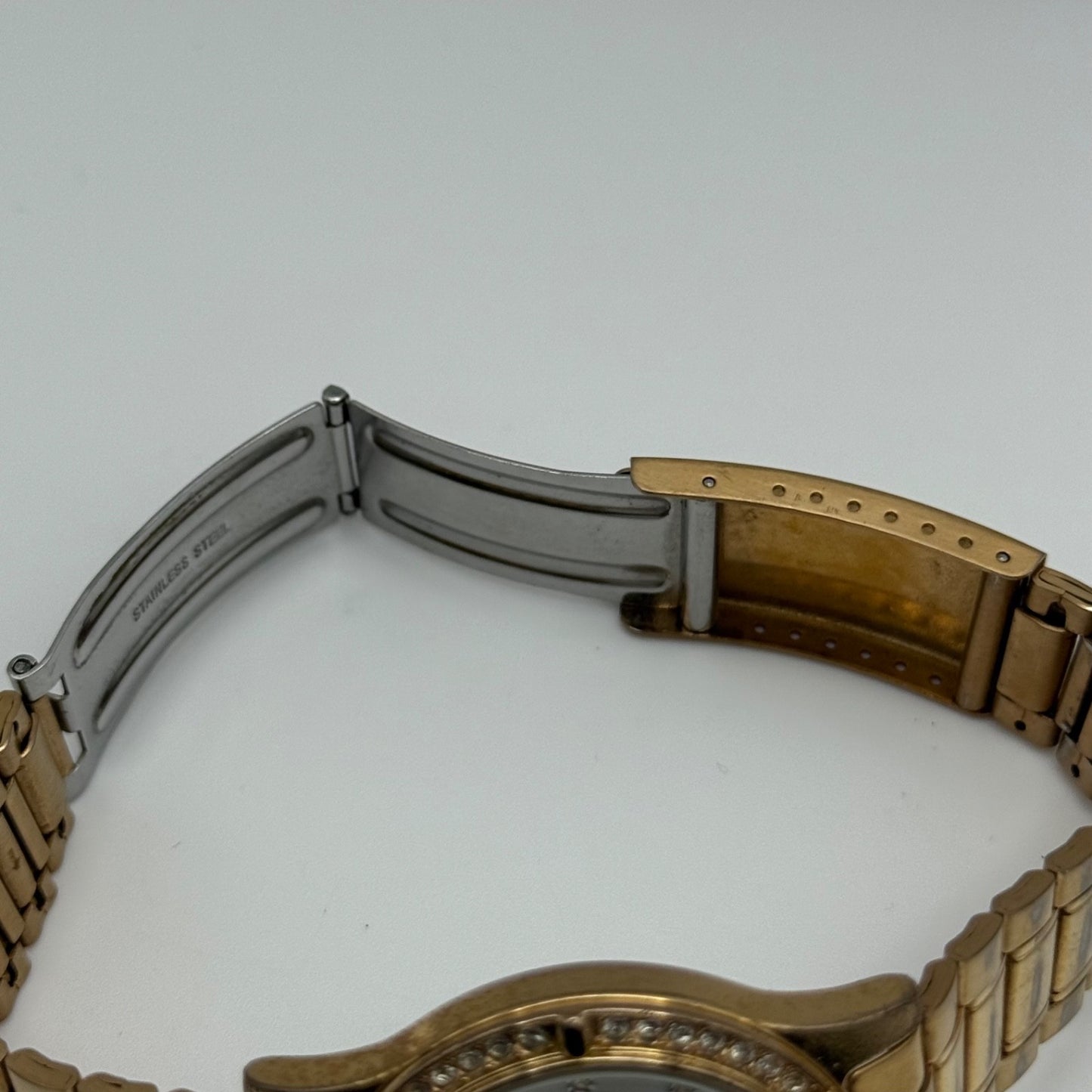 Sekonda 3 Dial Watch Rose Gold Tone Quartz Working Ladies 37mm N4740 Bracelet