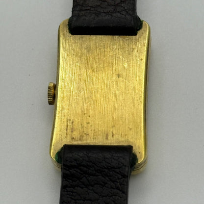 18mm Vintage Jean Renet Brown Dial 17 Jewels Manual Wind Watch PARTS / REPAIR