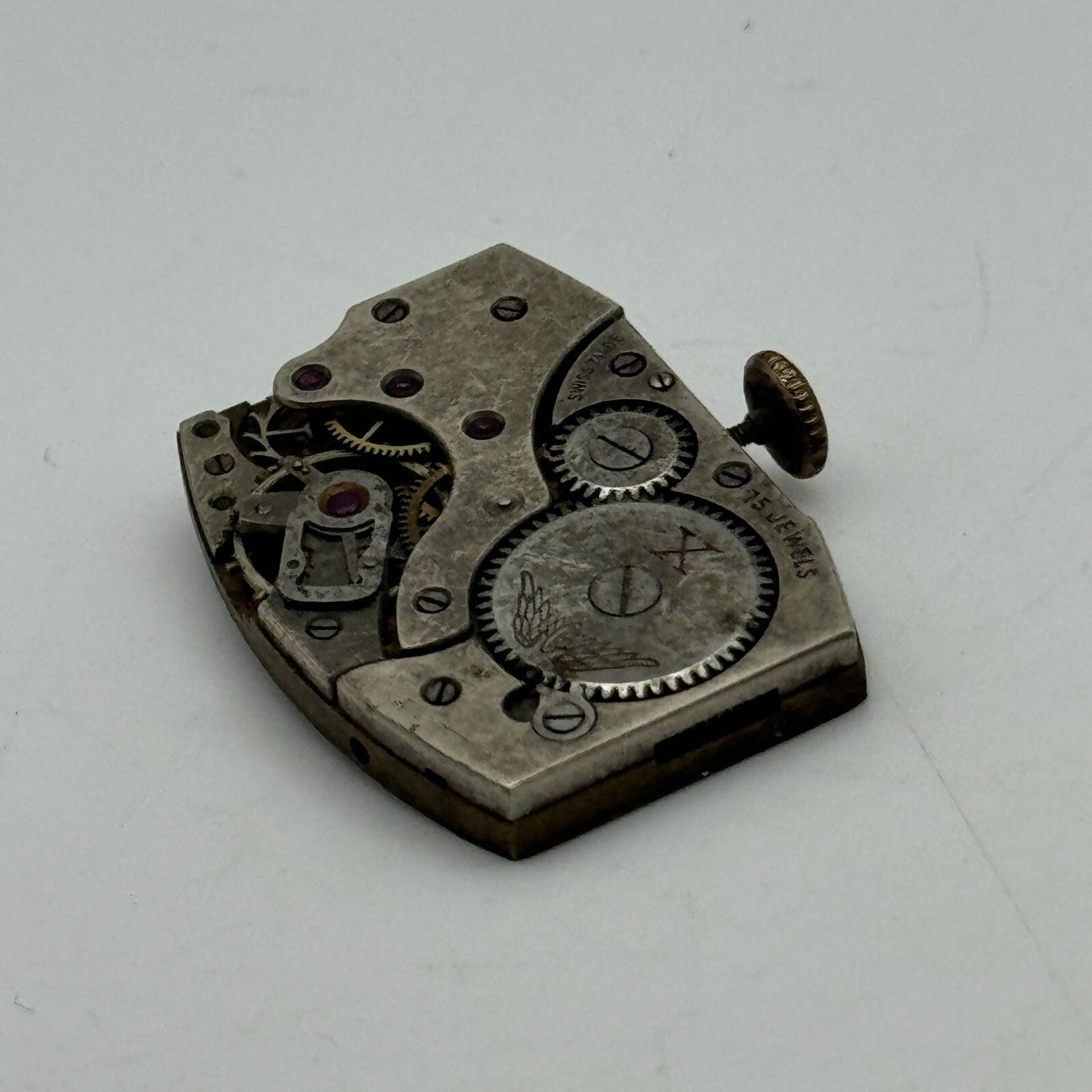 19mm Peseux P Rotary Maximus 15 Jewels Tank Manual Wind Watch Movement PARTS
