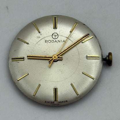 25.5mm Vintage Rodania AS 1714-15 Swiss Manual Wind Watch Movement PARTS REPAIR