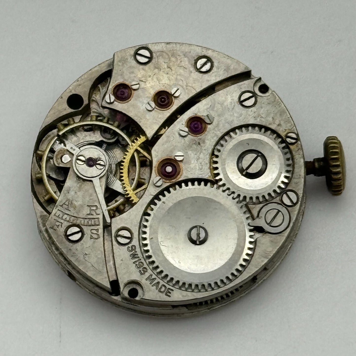 23.6mm Running Unidentified High Grade Trench Watch Movement Manual Wind PARTS