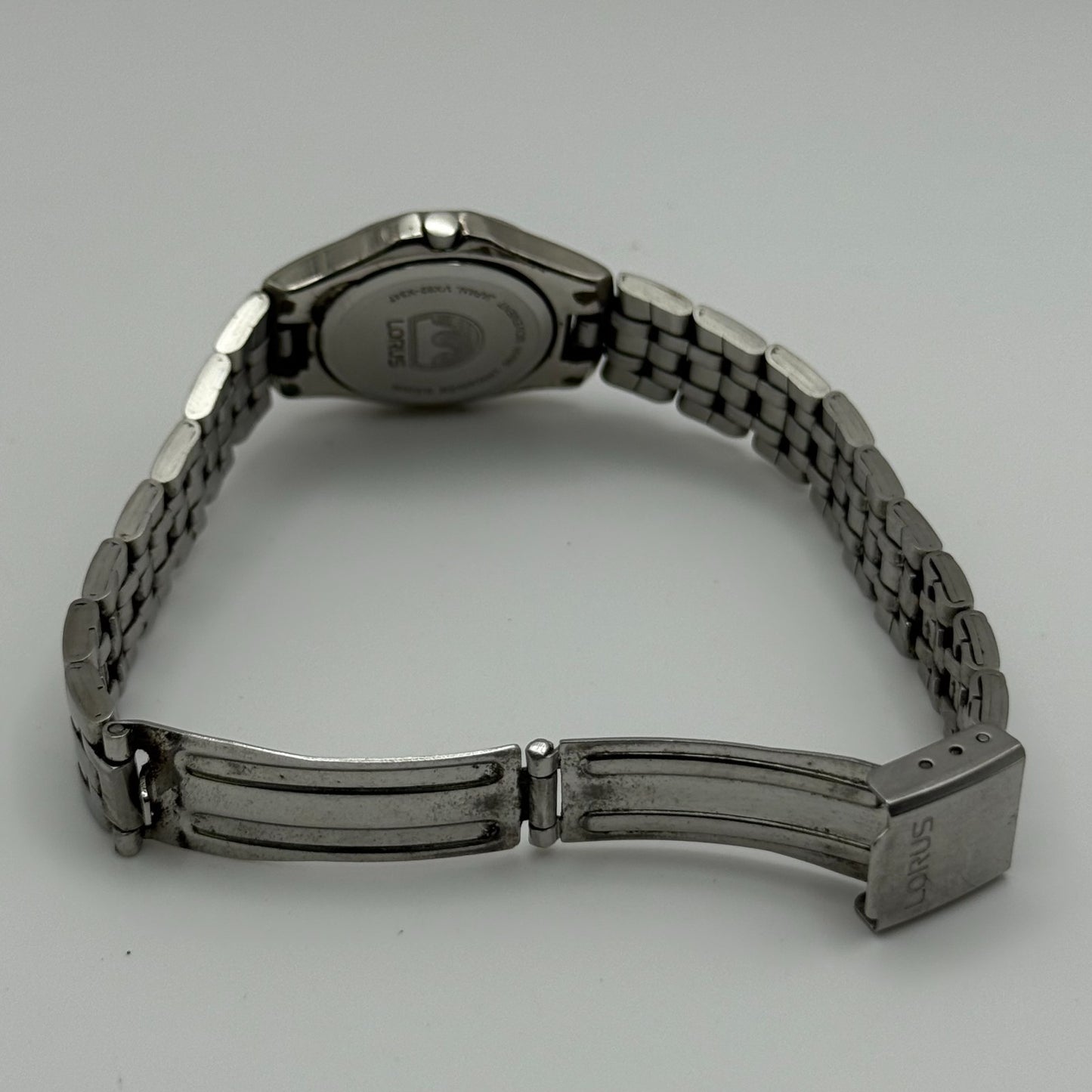 Lorus Lumibrite Ladies Quartz Watch Date Dial Silver Tone Bracelet Working 25mm