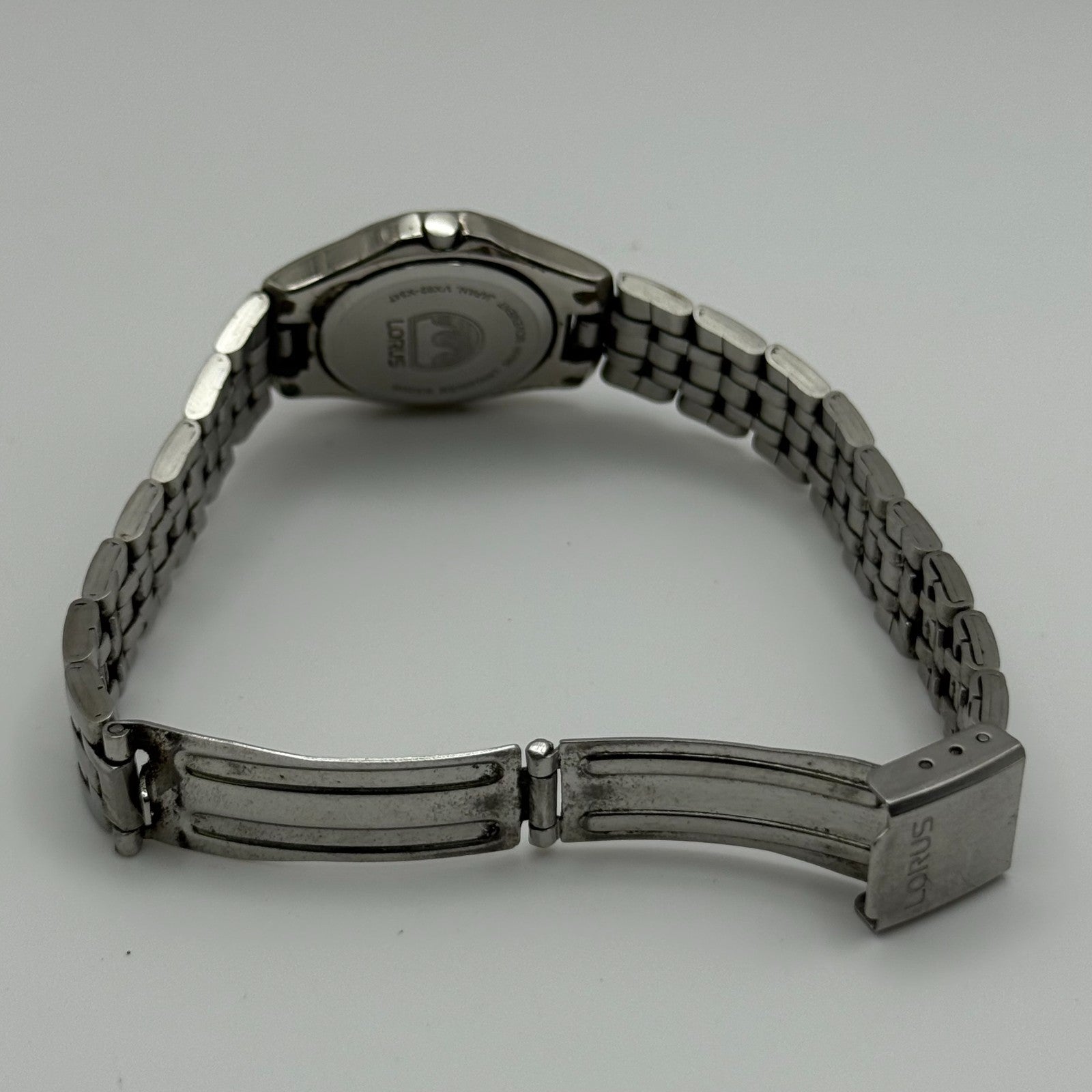 Lorus Lumibrite Ladies Quartz Watch Date Dial Silver Tone Bracelet Working 25mm