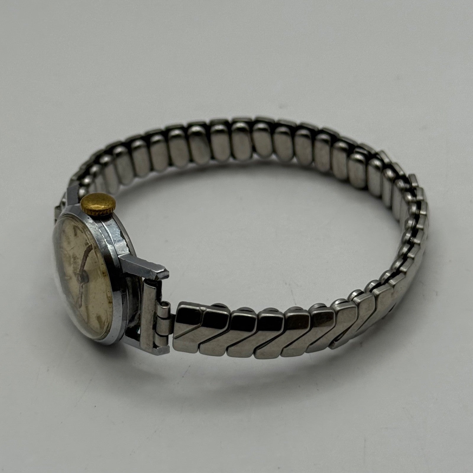 20mm Vintage Ladies Avia 15 Jewels Swiss Stainless Steel Manual Wind Watch PARTS