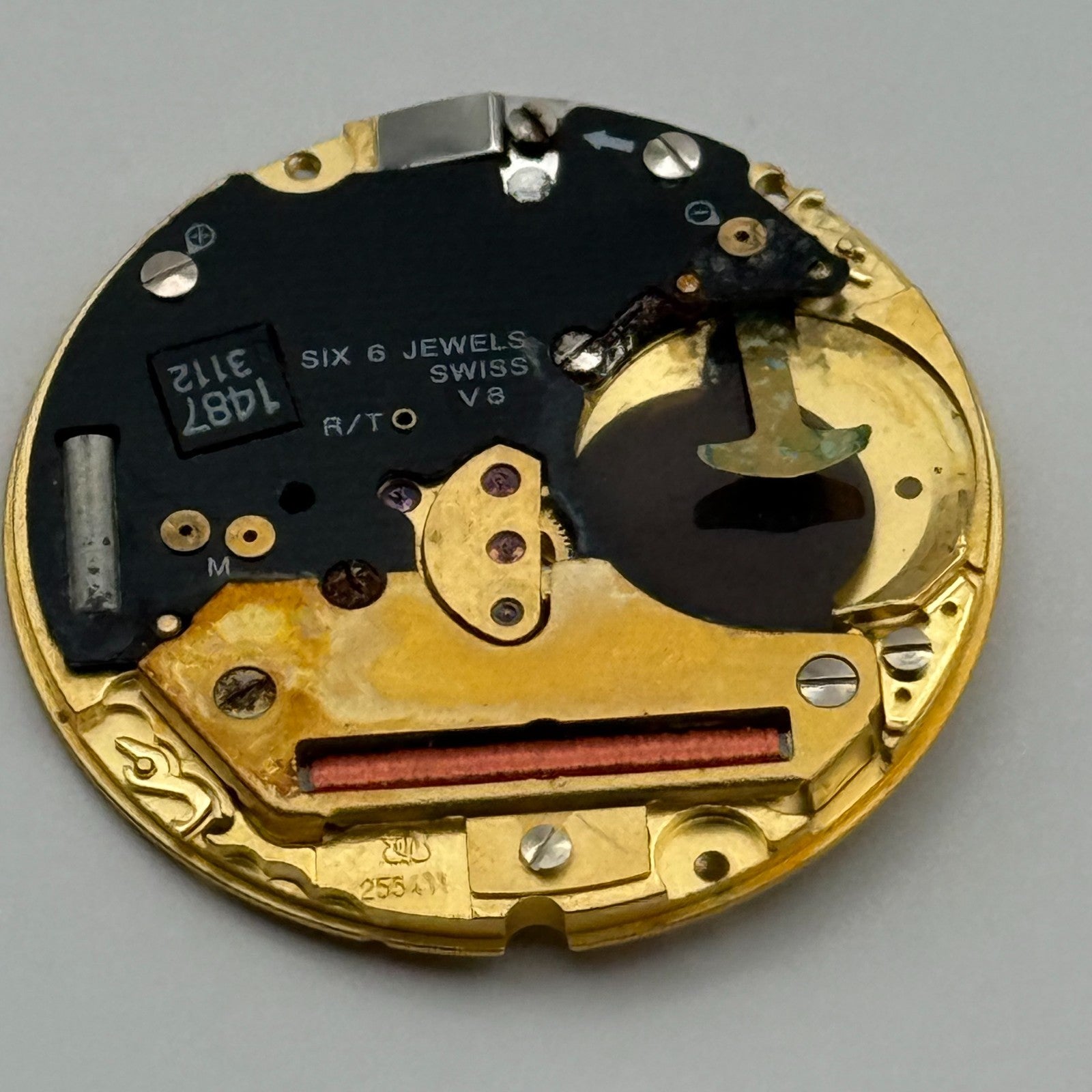 ETA 255.411 Quartz Watch Movement 6 Jewels Swiss Vintage Parts Repair 23.4mm