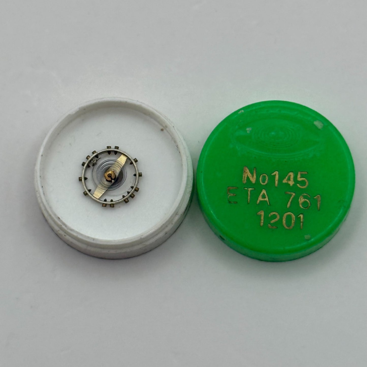 ETA 761 1201 Balance Wheel Complete And Spring 145 Watch Movement Parts NOS 