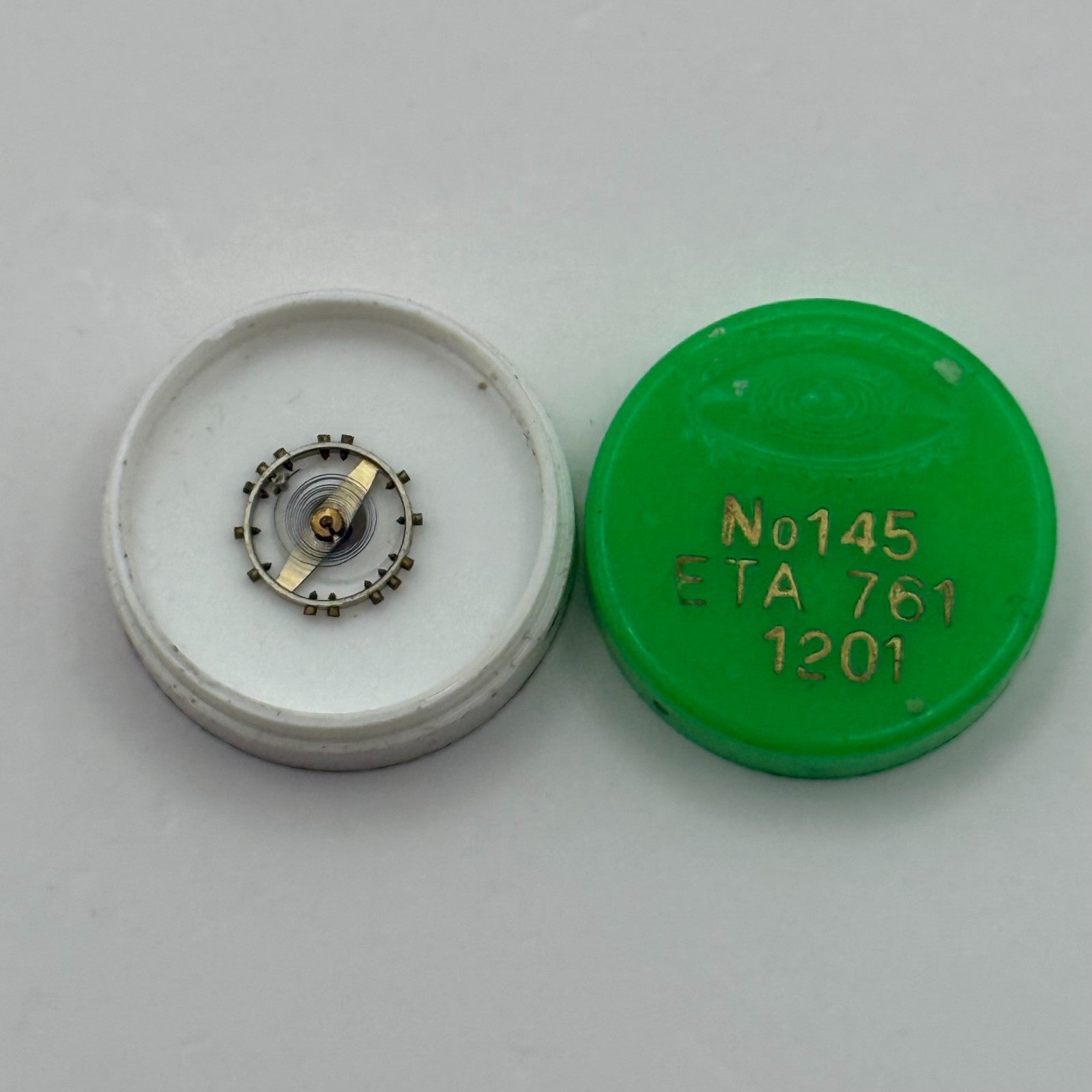 ETA 761 1201 Balance Wheel Complete And Spring 145 Watch Movement Parts NOS 