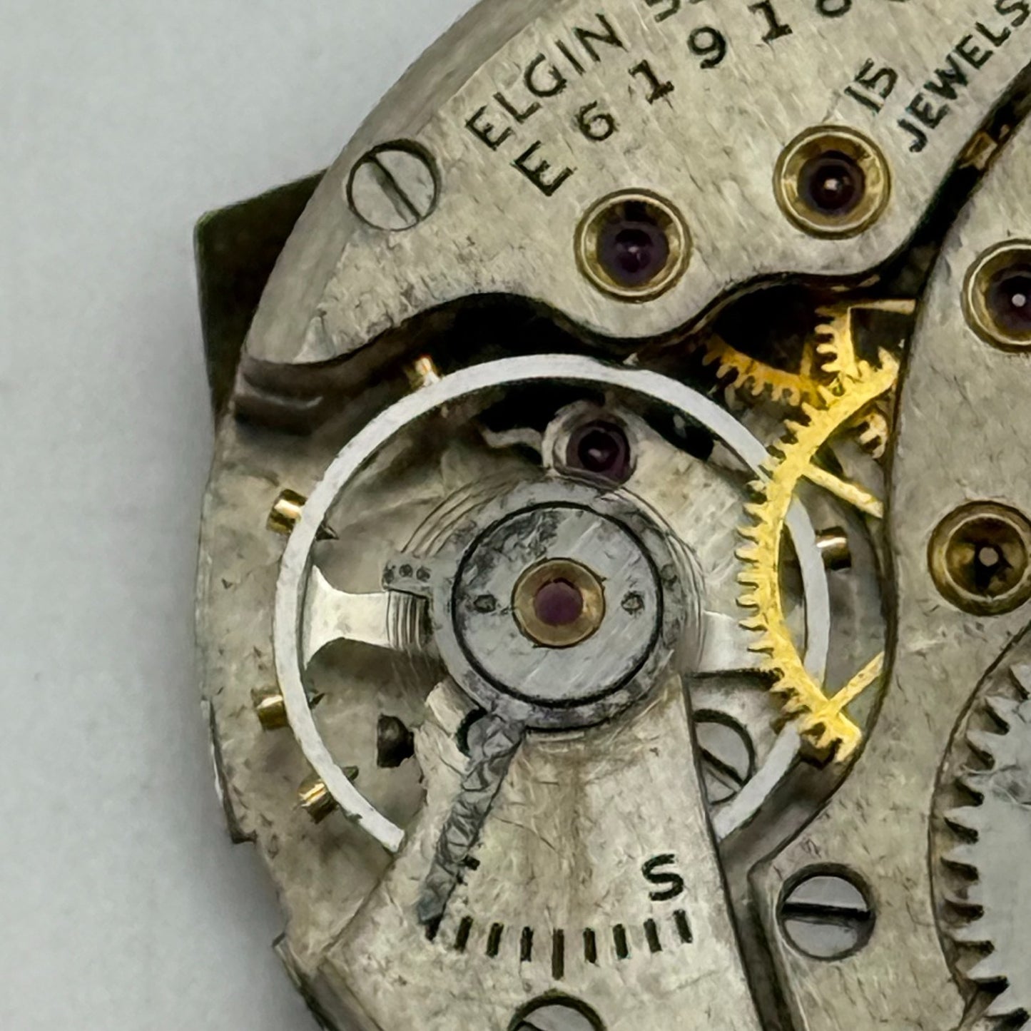 1942 Vintage 8/0s Elgin 554 Model 7 American Watch Movement PARTS REPAIR SPARES