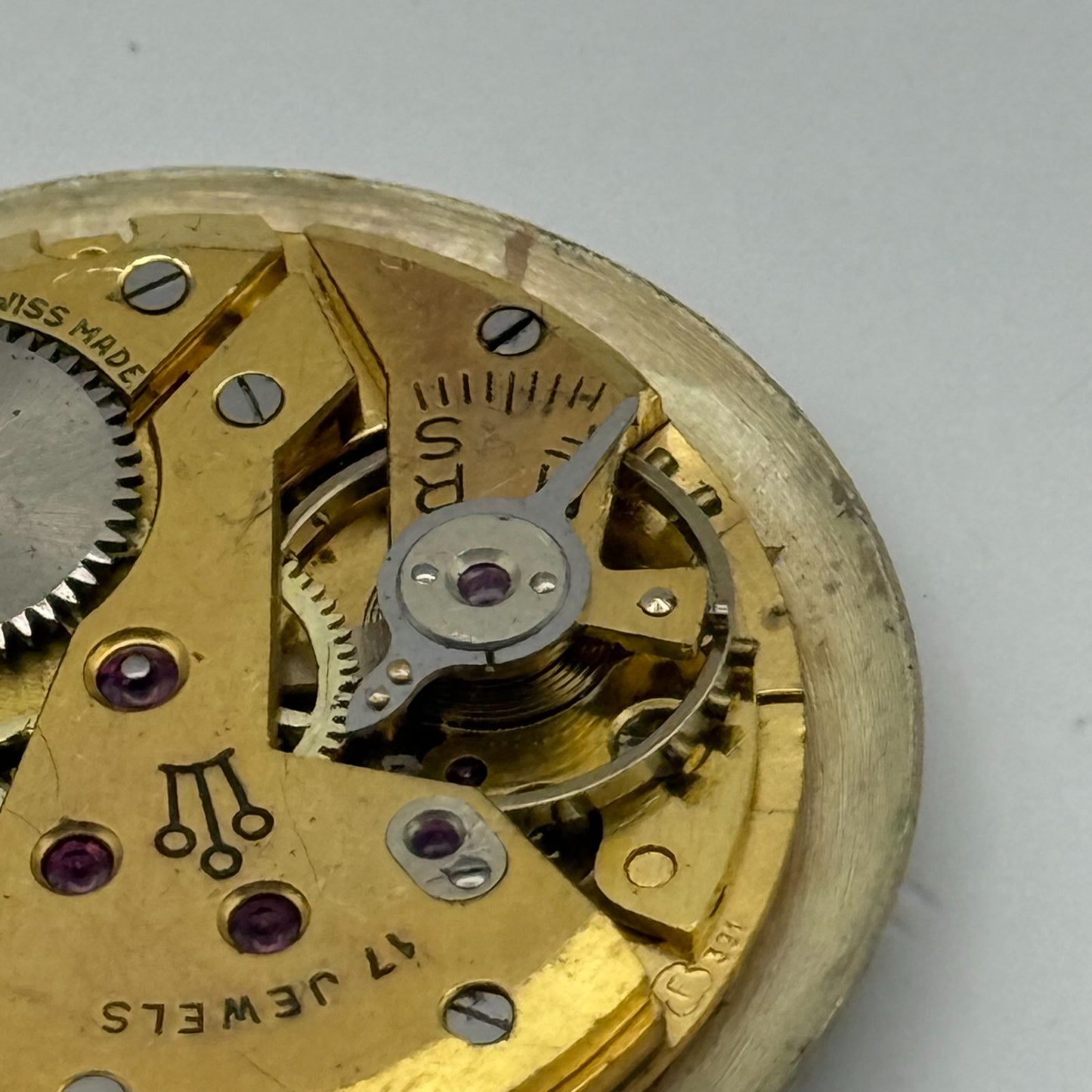 Horus Felsa 391 Watch Movement Manual Wind Vintage Swiss 17 Jewels Parts 26.8mm