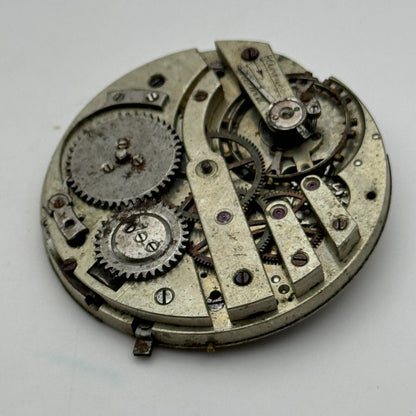 40mm Unidentified Antique Pocket Watch Movement PARTS REPAIR SPARES