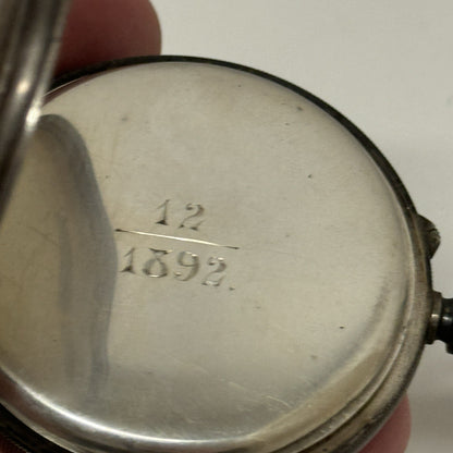 Pin Set Sterling Silver 3/4 Plate Lever English Watch LTD Pocket Watch TO REPAIR