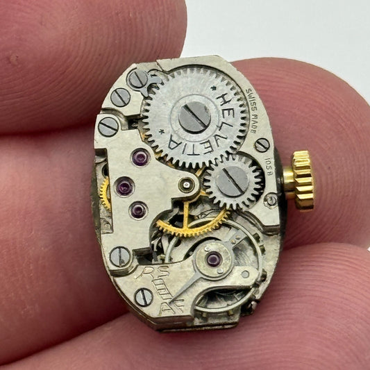 12.6mm Ladies Helvetia Cal 105B Manual Wind Watch Movement Swiss Vintage PARTS
